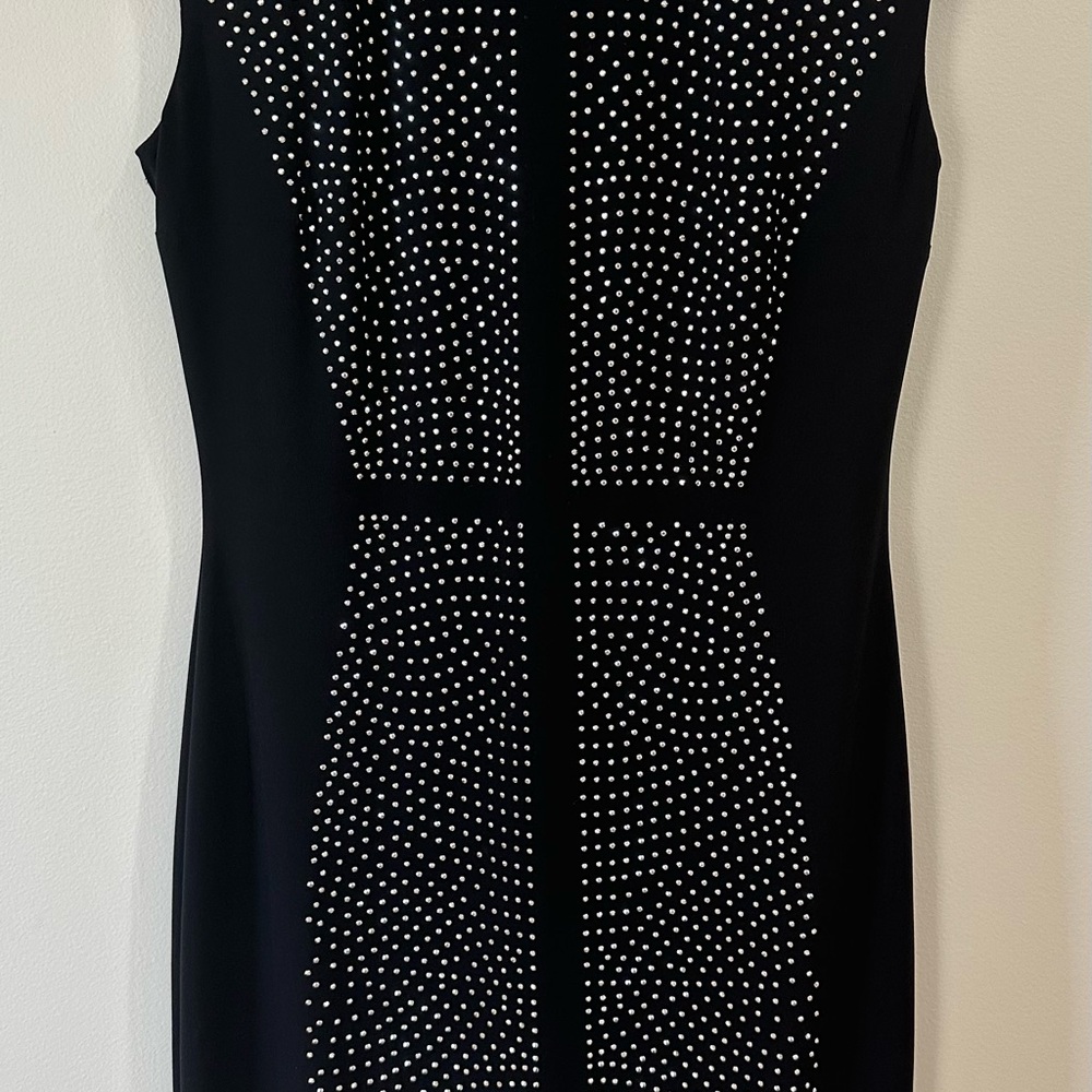 JS Boutique Black Dress with Silver Accents